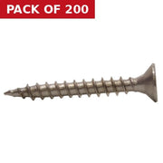 4mm x 30mm Stainless Steel Chipboard Screws CRCS Head Countersunk  (200)