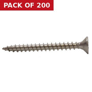 4mm x 40mm Stainless Steel Chipboard Screws CRCS Head Countersunk  (200)