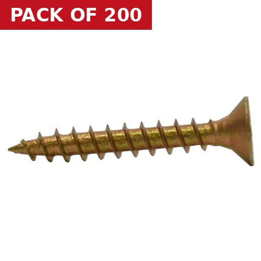 3.5mm x 25mm ZYP Multi Purpose Single Thread Countersunk Pozi Screws  (200)
