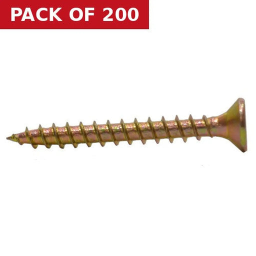 3.5mm x 30mm ZYP Multi Purpose Single Thread Countersunk Pozi Screws  (200)