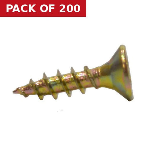 4mm x 15mm ZYP Multi Purpose Single Thread Countersunk Pozi Screws  (200)
