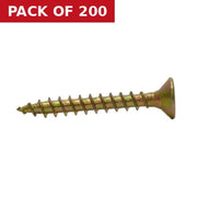 4mm x 30mm ZYP Multi Purpose Single Thread Countersunk Pozi Screws  (200)