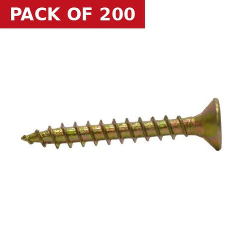 4mm x 30mm ZYP Multi Purpose Single Thread Countersunk Pozi Screws  (200)
