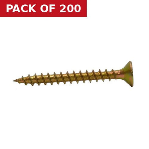 4mm x 35mm ZYP Multi Purpose Single Thread Countersunk Pozi Screws  (200)