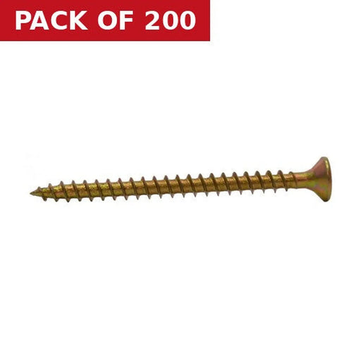 4mm x 50mm ZYP Multi Purpose Single Thread Countersunk Pozi Screws  (200)