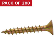 4.5mm x 30mm ZYP Multi Purpose Single Thread Countersunk Pozi Screws  (200)