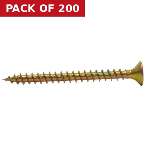 4.5mm x 50mm ZYP Multi Purpose Single Thread Countersunk Pozi Screws  (200)