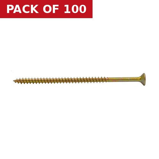 5mm x 100mm ZYP Multi Purpose Single Thread Countersunk Pozi Screws  (100)