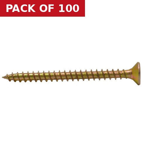 6mm x 70mm ZYP Multi Purpose Single Thread Countersunk PoziScrews   (100)