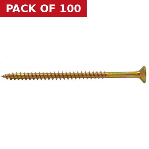 6mm x 100mm ZYP Multi Purpose Single Thread Countersunk Pozi Screws  (100)