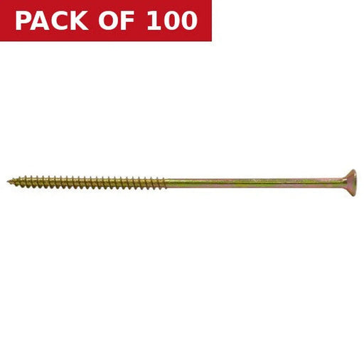 6mm x 150mm ZYP Multi Purpose Single Thread Countersunk Pozi Screws  (100)