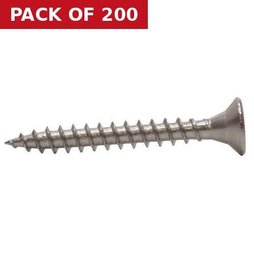 5mm x 40mm Stainless Steel Chipboard Screws CRCS Head Countersunk  (200)
