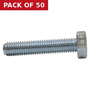 M10 x 50mm Hex Head Set Screws  (50)