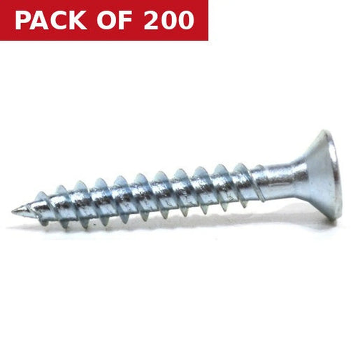 1 1/2" x 12 Pozi CSK ZP Twin Screws  (200)
