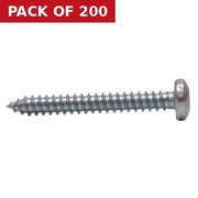 1 1/2" x 10 Pozi Pan Head ZP Self Tapping Screws  (200)