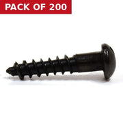 1" x 10 Pozi Round Head Woodscrew - Black Japanned - (200)