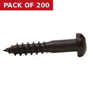 3/4" x 6 Pozi Round Head Woodscrew - Black Japanned - (200)