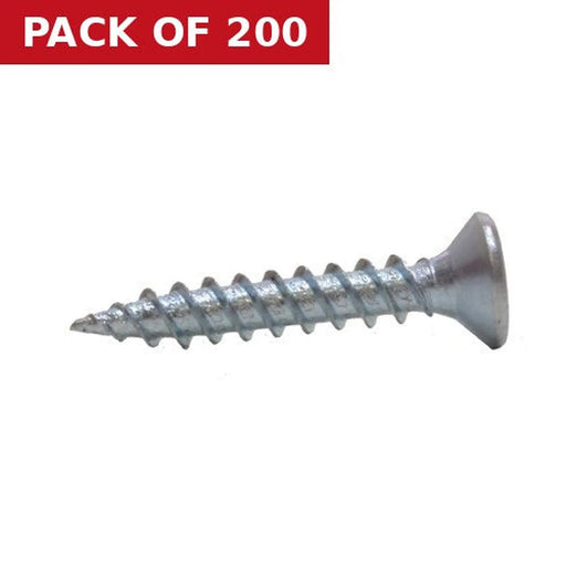 1" x 8 ZP  Cross Recessed Countersunk Hardened Twin Thread Screws Zinc Plated  (200)