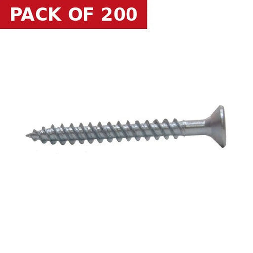1 1/2" x 8 ZP Cross Recessed Hardened Twin Thread Woodscrews with Countersunk Head  (200)