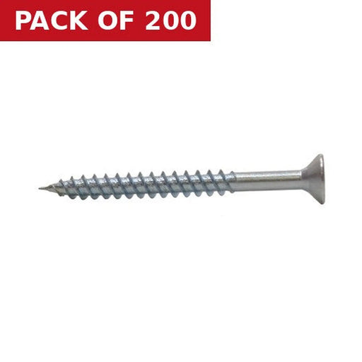 2" x 8 ZP Cross Recessed Hardened Twin Thread Woodscrews with Countersunk Head  (200)
