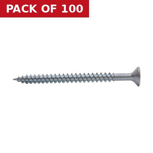 2 1/2" x 10 ZP Cross Recessed Hardened Twin Thread Woodscrews with Countersunk Head  (100)