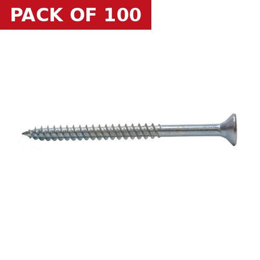 3" x 12 ZP Cross Recessed Hardened Twin Thread Woodscrews with Countersunk Head  (100)