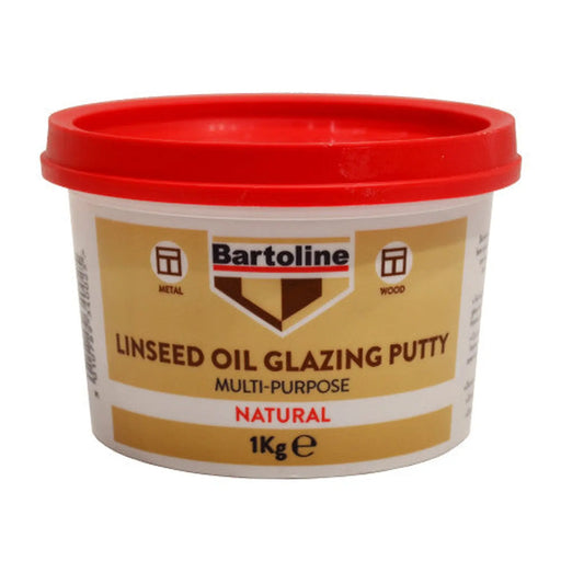 Bartoline Multi Purpose Linseed Oil Putty, Natural (1kg) - Pack of 12