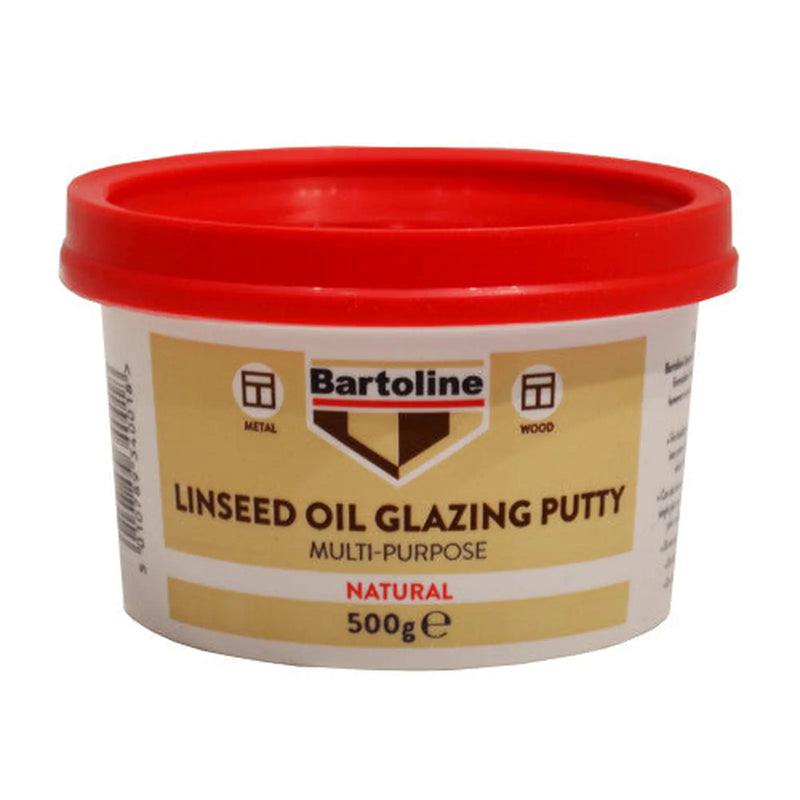 Bartoline Multi Purpose Linseed Oil Putty, Natural (500g) - Pack of 12