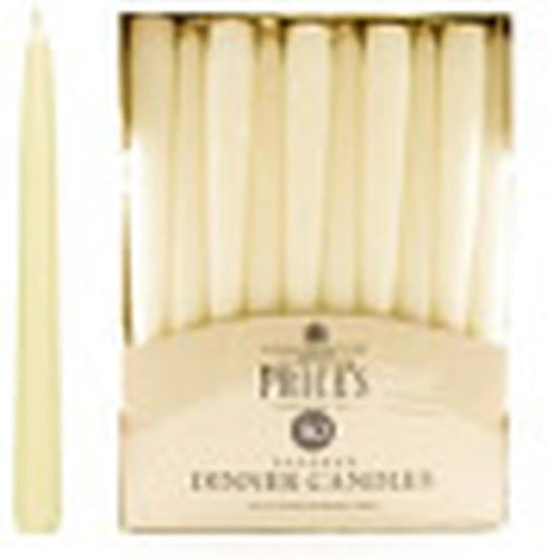 Price's Candles Tapered Dinner Candle Unwrapped 50 Pack Ivory