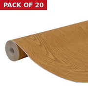 Light Oak Wood Effect Vinyl 1.5m Roll - Pack of 20