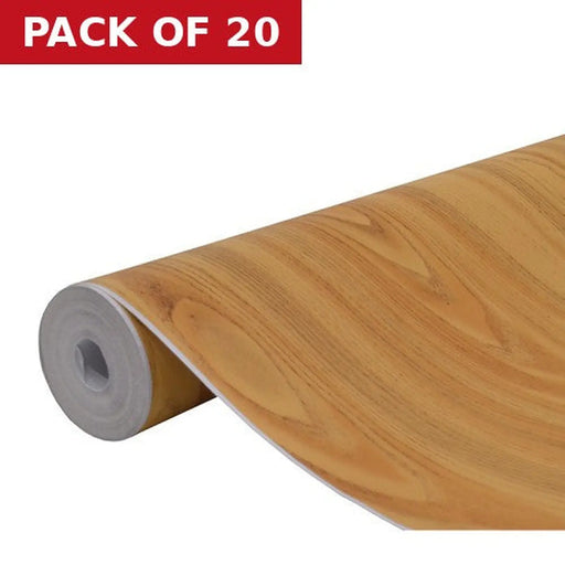 Teak Wood Effect Vinyl 1.5m Roll - Pack of 20