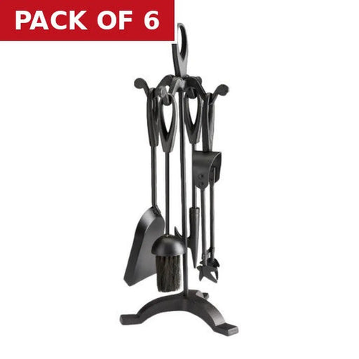 Fireside Fire Companion Set 4 Piece Black - Pack of 6