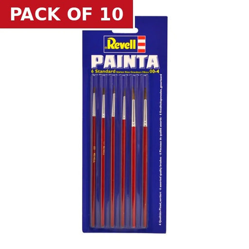 Revell Painta' Modelling Brushes, Pack of 6 - Pack of 10