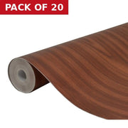Mahogany Wood Effect Vinyl 1.5m Roll - Pack of 20