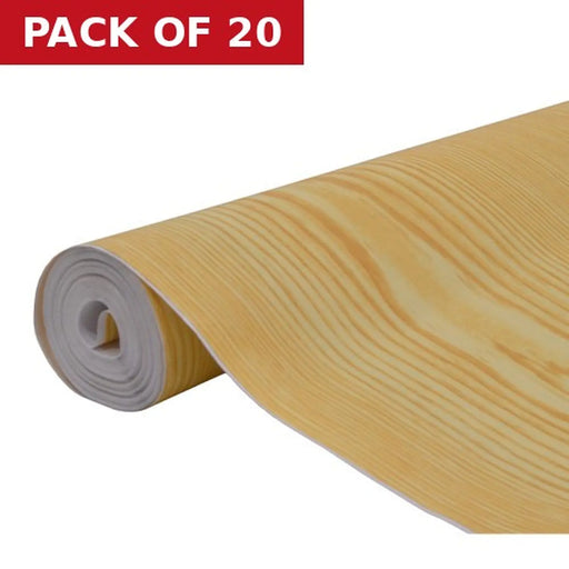 Light Pine Wood Effect Vinyl 1.5m Roll - Pack of 20