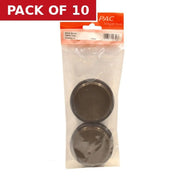 60mm Brown Castor Cups. - Pack of 10