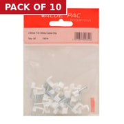2.5mm T+E White Cable Clip - Pack of 10