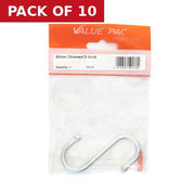 80mm Chromed Kitchen S Hook - Pack of 10