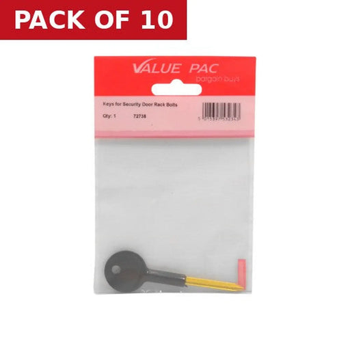 Key for Security Door Rack Bolts - Pack of 10