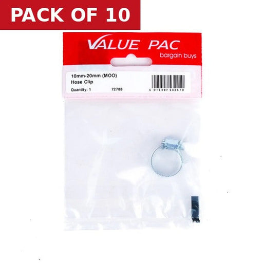 10mm - 20mm (MOO) Hose Clip - Pack of 10