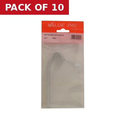 SAA Flat Pattern Hat & Coat Hook - Pack of 10