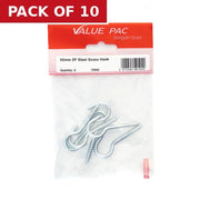 55mm Zinc Steel Screw Hooks - Pack of 10
