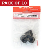 28mm Black Plastic Door Stops - Pack of 10