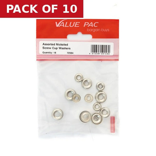 Assorted NP Screw Cup Washers - Pack of 10