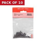 3/4" x 6 Pozi Black Round Head Woodscrews (Pack of 22) - Pack of 10