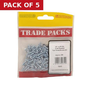 Pozi Twinthread Countersunk Woodscrews - Zinc Plated - 1/2" x 4 - - Pack of 5