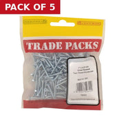 Pozi Twinthread Countersunk Woodscrews - Zinc Plated - 1" x 4 - - Pack of 5