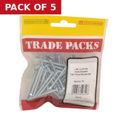 Pozi Twinthread Countersunk Woodscrews - Zinc Plated - 1 3/4" x 6 - - Pack of 5