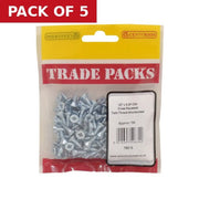 Pozi Twinthread Countersunk Woodscrews - Zinc Plated - 1/2" x 8 - - Pack of 5