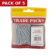 Pozi Twinthread Countersunk Woodscrews - Zinc Plated - 2 1/2" x 8 - - Pack of 5